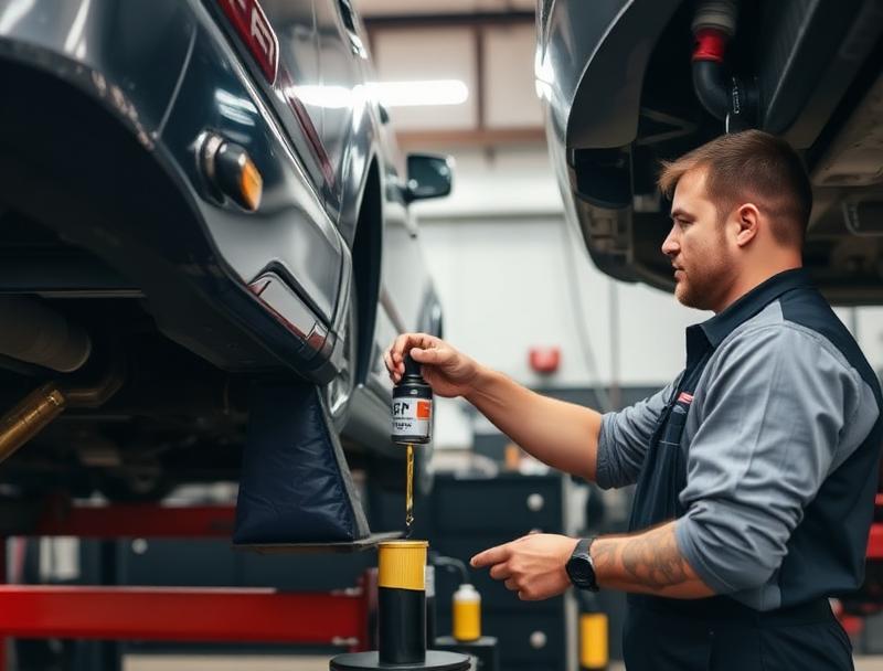 Truck oil change and routine maintenance service