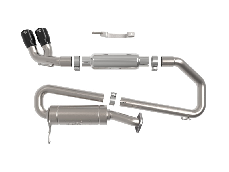 aFe - aFe 18-21 Suzuki Jimny Takeda 2-1/4in. 304 SS Cat-Back Exhaust w/ Blk Tip - 49-37020-B