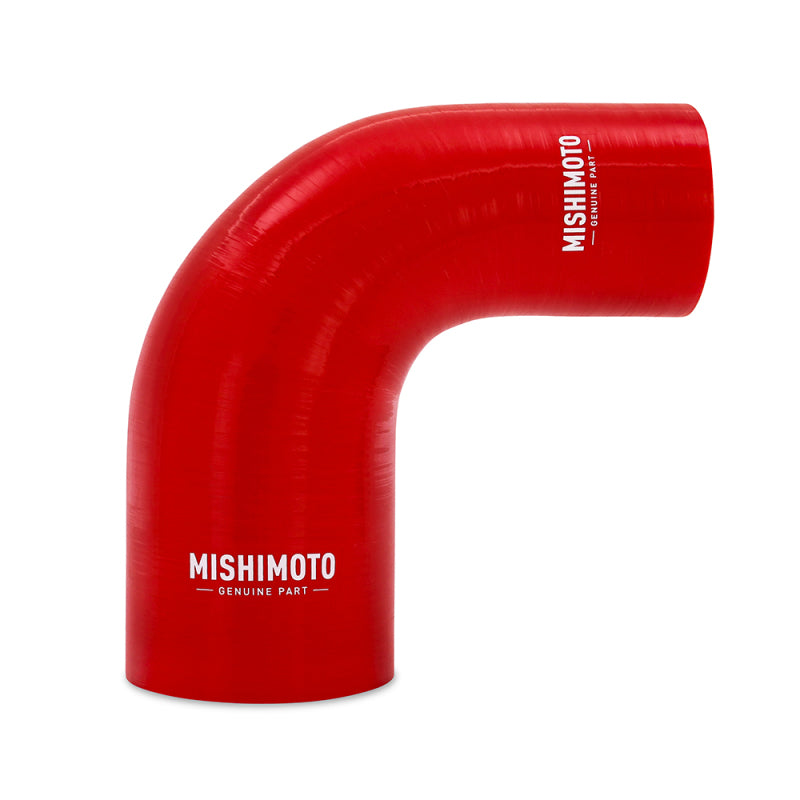 Mishimoto - Mishimoto 90-Degree Silicone Transition Coupler, 3.00-in to 3.50-in, Red - MMCP-R90-3035RD