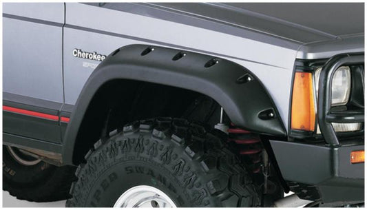 Bushwacker - Cut-Out Fender Flares Black Textured Finish 2-Piece Front - 10035-07