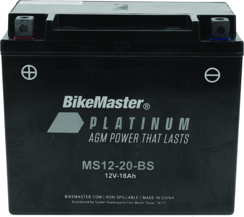 BikeMaster - BikeMaster AGM Battery - MS12-20-BS - 780725