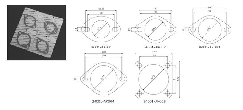 HKS - HKS Gasket 65mm Universal EX (2pcs) - 34001-AK003