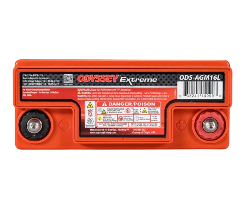 Odyssey Battery - Odyssey Battery Powersport Extreme AGM Battery (PC680) - ODS-AGM16L