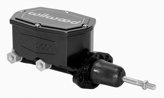 Wilwood - Wilwood Compact Tandem Master Cylinder - 1.12in Bore - w/Pushrod (Black) - 260-15541-BK