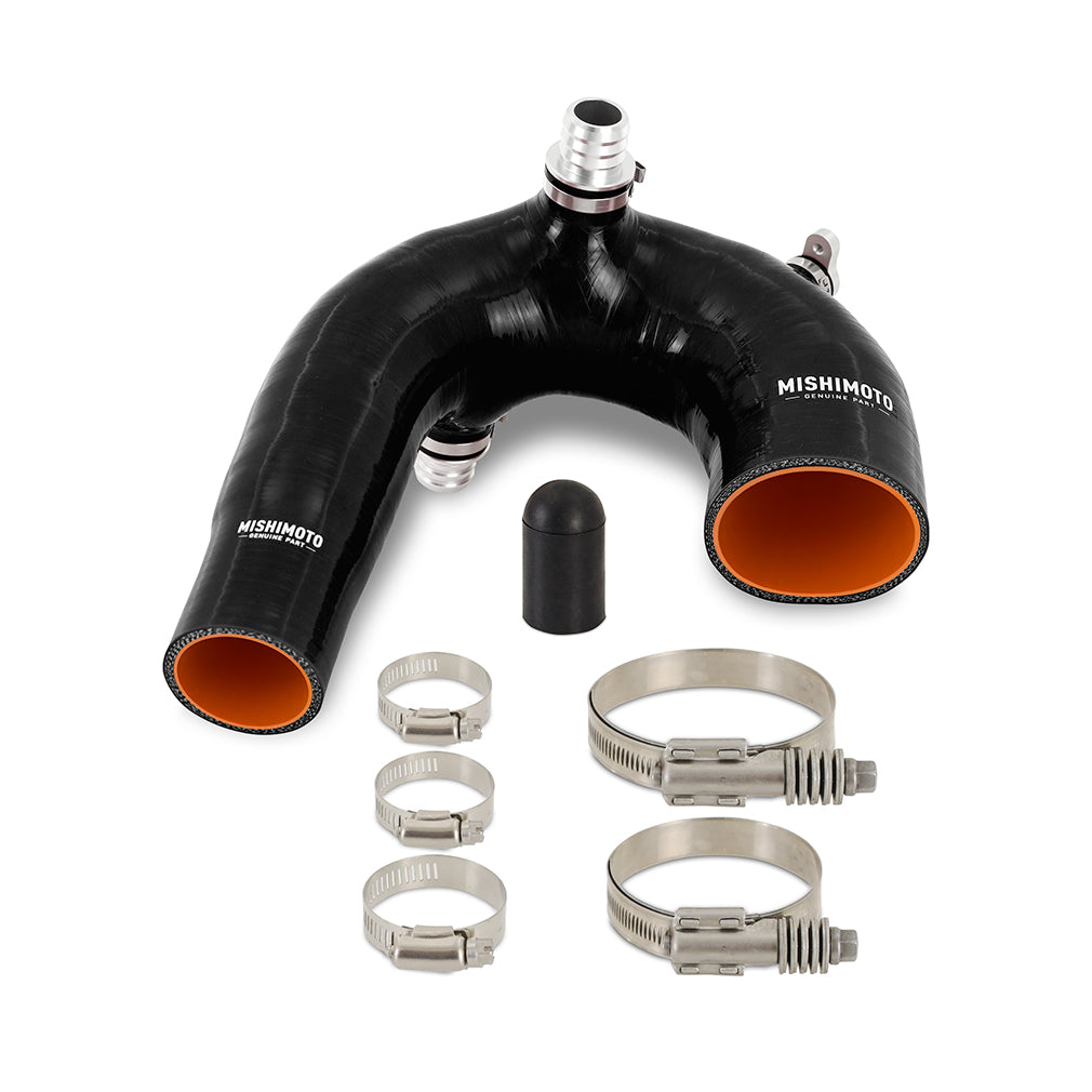 Mishimoto - Silicone Intake J-Tube, Fits Polaris RZR XP Turbo 2016+, Black - MMHOSE-RZR-16AIBK