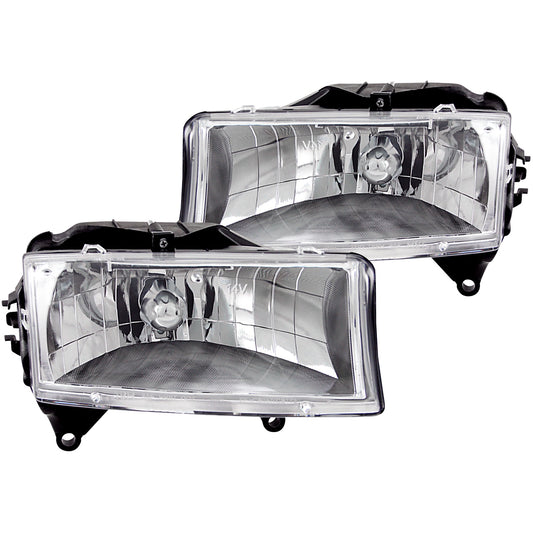 ANZO - Crystal Headlight Set; Clear Lens; Chrome Housing; Pair; - 111021