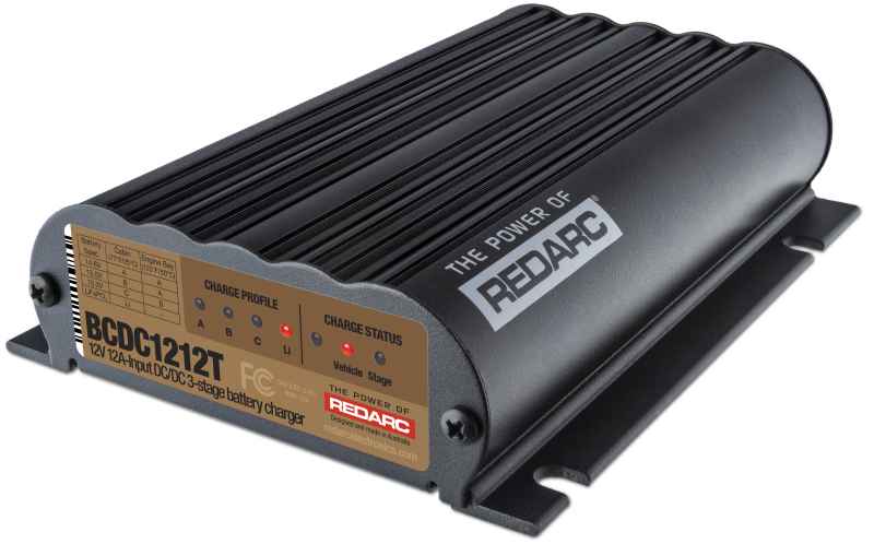 REDARC - REDARC DC/DC 3-Stage Vehicle to Trailer Battery Charger - 12V 12A - BCDC1212T