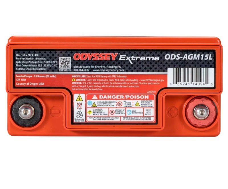 Odyssey Battery - Odyssey Battery Powersport Extreme AGM Battery (PC545) - ODS-AGM15L