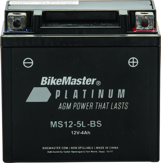 BikeMaster - BikeMaster AGM Battery - MS12-5L-BS - 780737