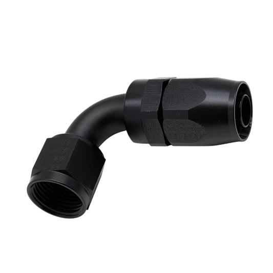 DeatschWerks - DeatschWerks 10AN Female Swivel 90-Degree Hose End CPE - Anodized Matte Black - 6-02-0811-B