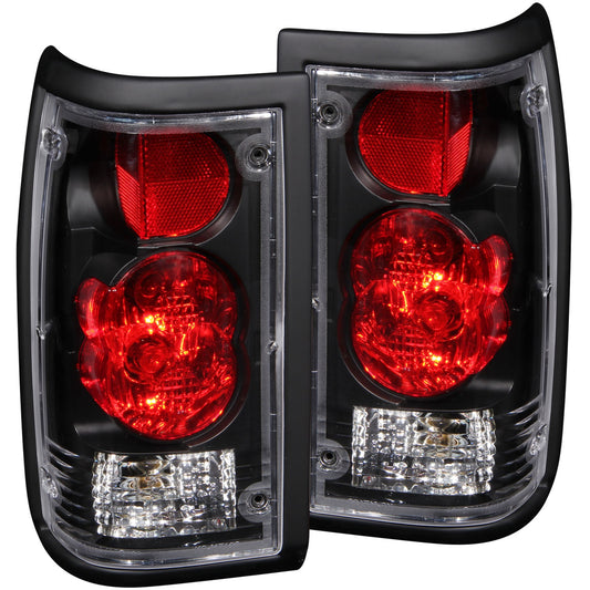 ANZO - Tail Light Assembly; Clear Lens; Black Housing; Pair; - 211113