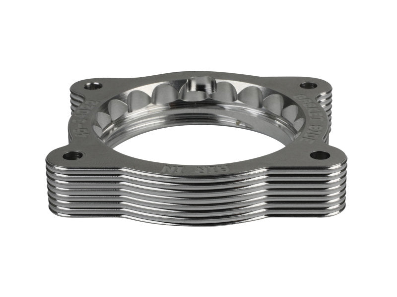 aFe - aFe 02-09 Chevrolet Trailblazer/ 02-09 GMC Envoy L6 4.2L Silver Bullet Throttle Body Spacer - Silver - 46-34022