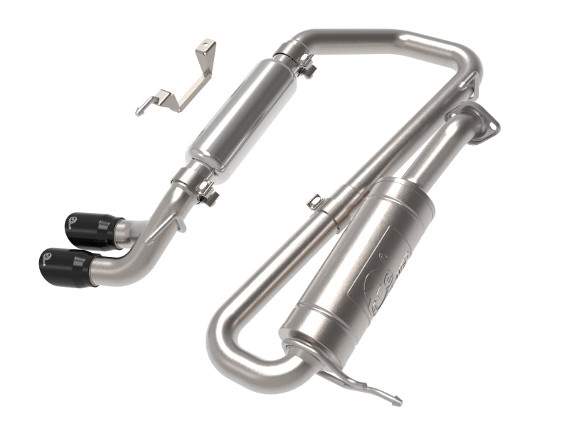 aFe - aFe 18-21 Suzuki Jimny Takeda 2-1/4in. 304 SS Cat-Back Exhaust w/ Blk Tip - 49-37020-B