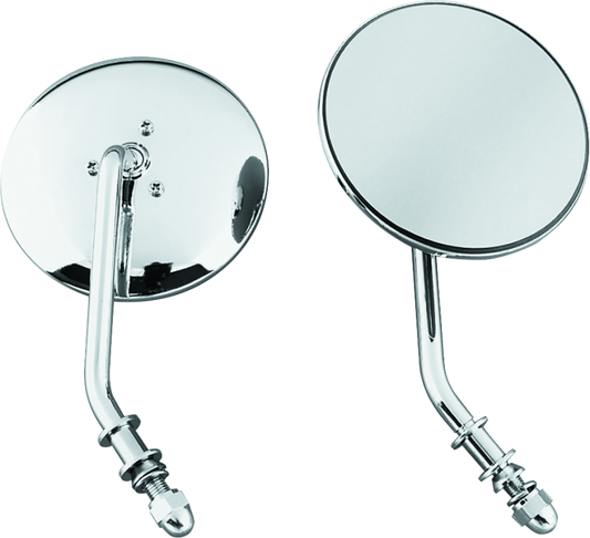 Bikers Choice - Bikers Choice 65-Up Chrome 4 Inch Round Short Stem Mirror Left Custom - 489712