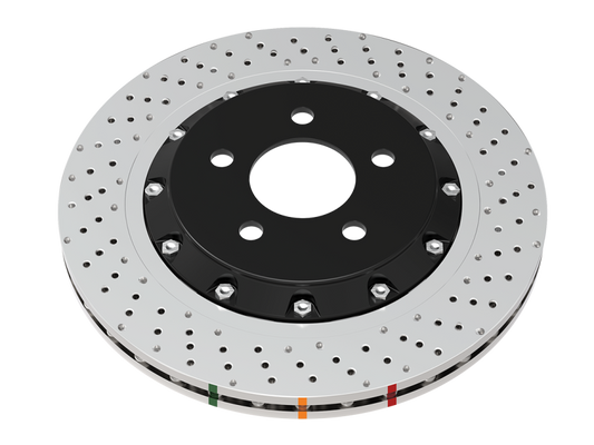 DBA - DBA 2020+ Chevrolet Corvette C8 Z51 Rear Crossdrilled 5000 Series Rotor - 53929BLKXD