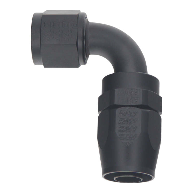 DeatschWerks - DeatschWerks 10AN Female Swivel 90-Degree Hose End CPE - Anodized Matte Black - 6-02-0811-B