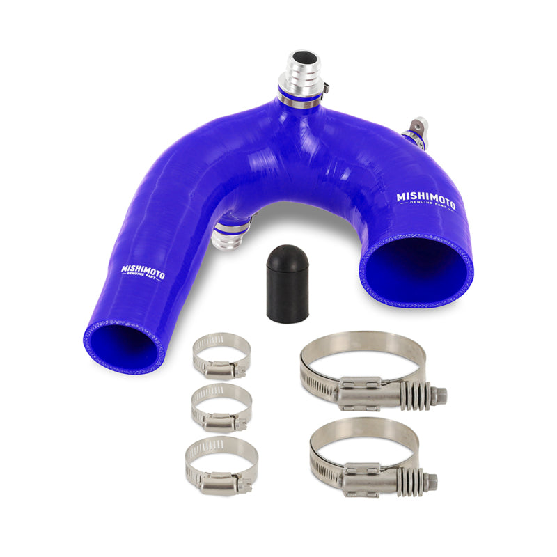 Mishimoto - Silicone Intake J-Tube, Fits Polaris RZR XP Turbo 2016+, Blue - MMHOSE-RZR-16AIBL