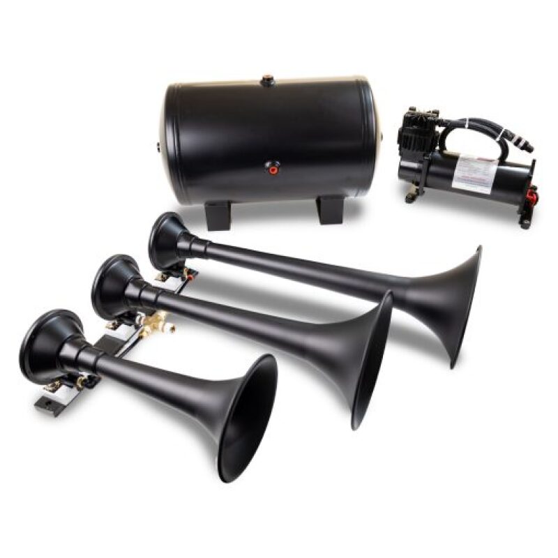 Kleinn Automotive Air Horns - Black Triple Train Horn - HK9