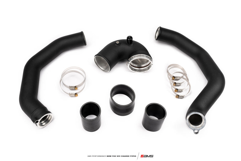 AMS - AMS Performance 15-18 BMW M3 / 15-20 BMW M4 w/ S55 3.0L Turbo Engine Charge Pipes - AMS.39.09.0001-1