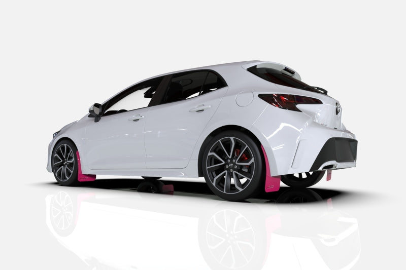 Rally Armor - Rally Armor 18-23 Subaru Crosstrek Pink Mud Flap BCE Logo - MF46-BCE22-PK/BLK