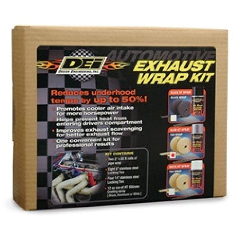 DEI - DEI Exhaust Wrap Kit - Tan Wrap & Aluminum HT Silicone Coating - 10112