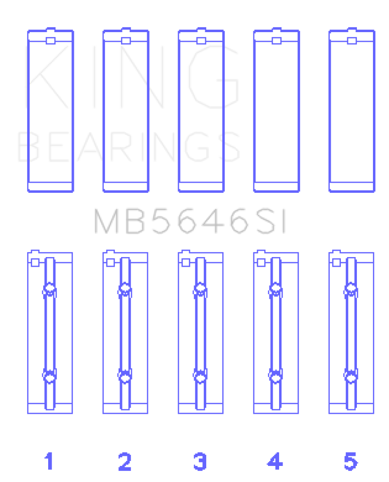 King Engine Bearings - King Toyota 1AZFE/2AZFE Main Bearing Set - MB5646SI