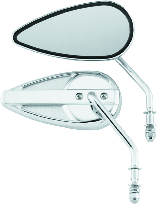 Bikers Choice - Bikers Choice 65-Up Chrome Teardrop Mirror Universal Custom Pr - 489828