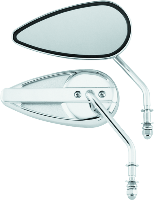 Bikers Choice - Bikers Choice 65-Up Chrome Teardrop Mirror Universal Custom Pr - 489828