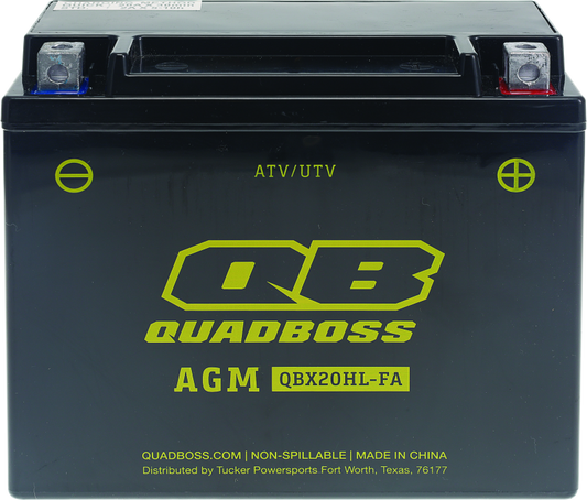 QuadBoss - QuadBoss Maintenance-Free AGM Battery QBX20HL-FA - 401385