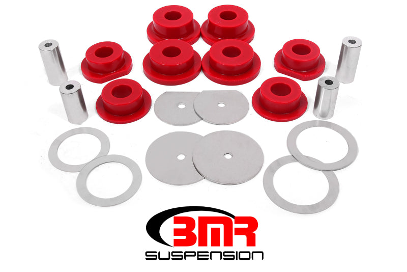 BMR Suspension - BMR 08-18 Dodge Challenger Rear Cradle Bushing Kit Polyurethane - Red - SCB111 - MST Motorsports