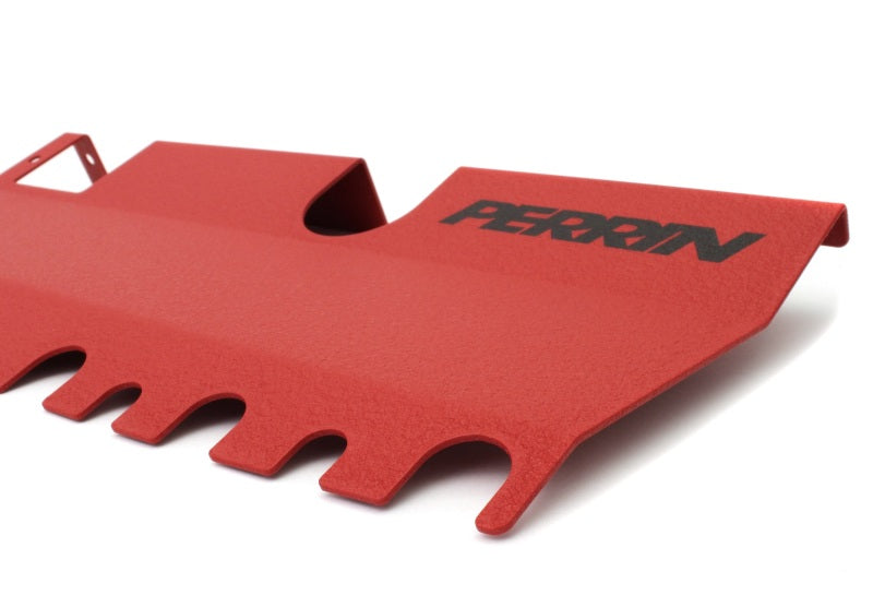 Perrin Performance - Perrin 15-21 WRX/STI Radiator Shroud (With OEM Intake Scoop) - Red - PSP-ENG-512-4RD