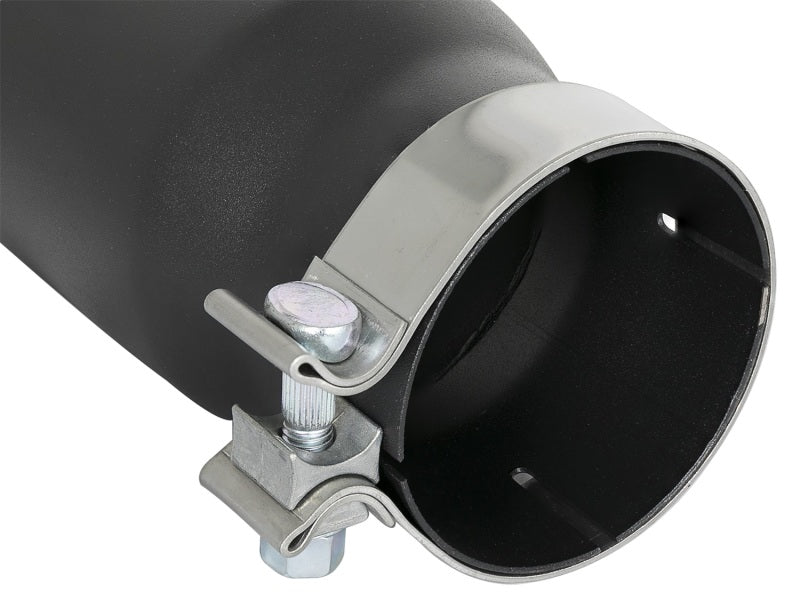 aFe - aFe MACH Force-Xp 409 Stainless Steel Exhaust Tip 3.5 In x 4.5in Out x 12in L Clamp-On - 49T35451-B12