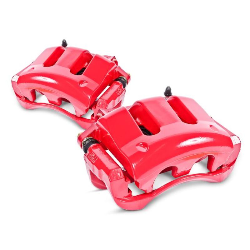 PowerStop - Power Stop 11-19 Chevrolet Silverado 2500 HD Rear Red Calipers w/Brackets - Pair - S5306