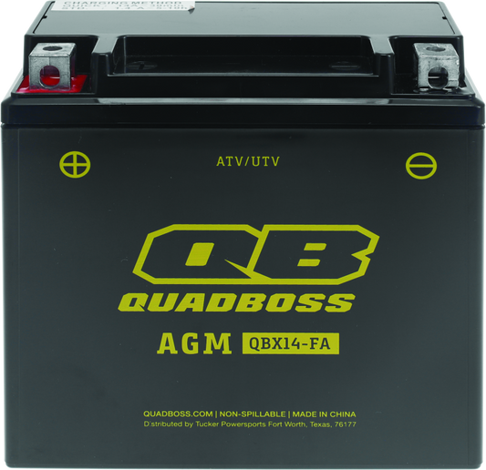 QuadBoss - QuadBoss 89-90 Honda FL400R Pilot Maintenance-Free AGM Battery - 401383