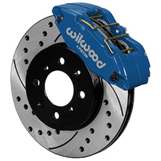 Wilwood - Wilwood DPHA Front Caliper & Rotor Kit Drilled Honda / Acura w/ 262mm OE Rotor - Competition Blue - 140-12996-DCB - MST Motorsports