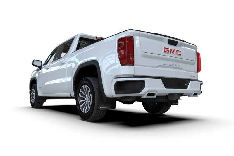 Rally Armor - Rally Armor 19-24 GMC Sierra 1500 AT4 Black UR Mud Flap w/ Red Logo - MF100-UR-BLK-RD