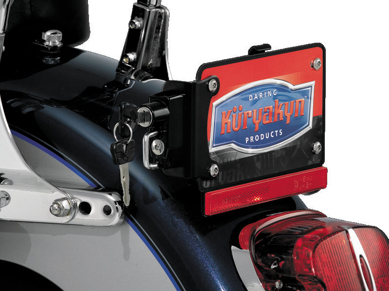 Kuryakyn - Kuryakyn License Plate Helmet Lock With Mount Black - 4248