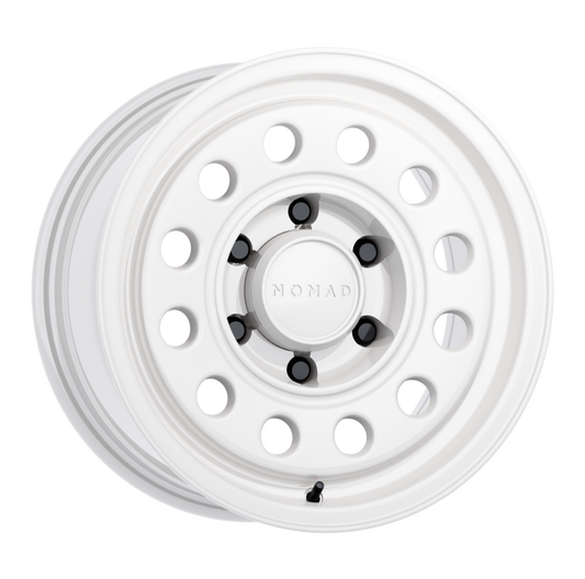 Nomad - Nomad N501SA Convoy 15x7in / 6x139.7 BP / -10mm Offset / 107.95mm Bore - Gloss White Wheel - N501SA-57060-10