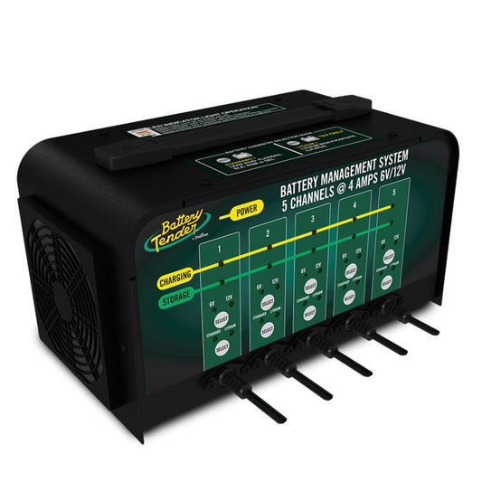 Battery Tender - Battery Tender 5 Bank 6V/12V 4AMP Selectable Battery Charger - 021-0133-DL-WH