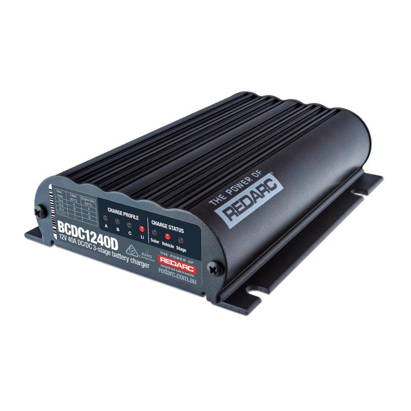 REDARC - REDARC DC/DC Dual Input In-Vehicle Battery Charger - 12V 40A - BCDC1240D