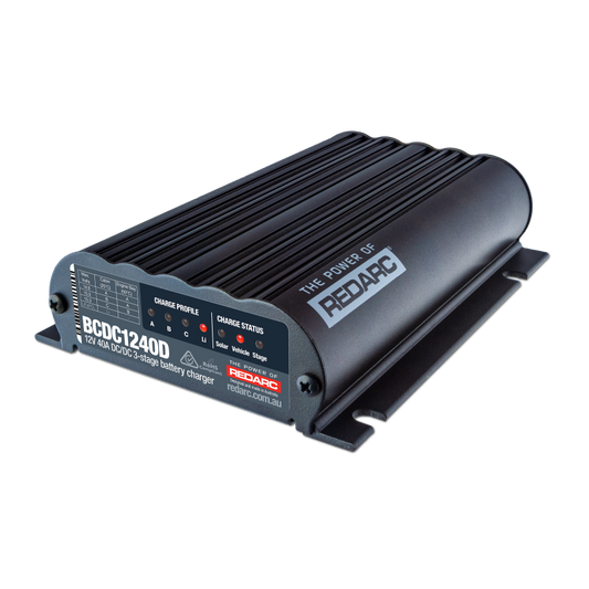 REDARC - REDARC DC/DC Dual Input In-Vehicle Battery Charger - 12V 40A - BCDC1240D