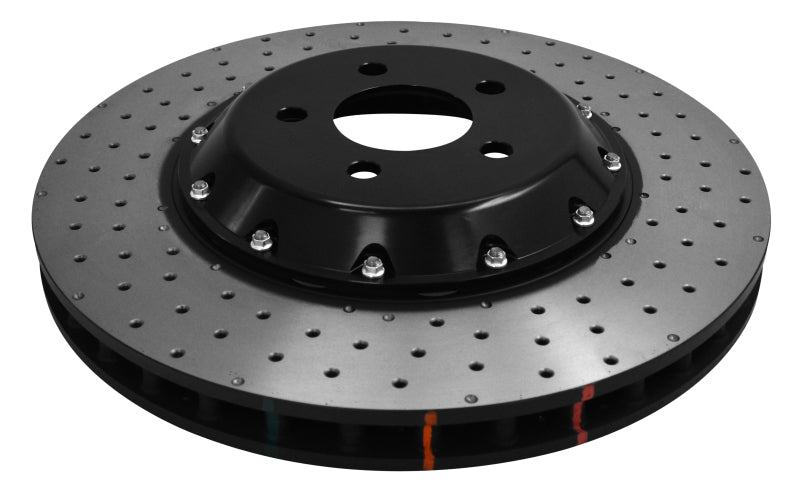 DBA - DBA 15-20 Ford Mustang GT Perf Package (380mm Front Rotor) Front 5000 Series Drilled Rotor w/Blk Hat - 52166BLKXD