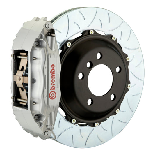 Brembo - Brembo 01-06 M3 (E46) Front GT BBK 4 Piston Cast 2pc 355x32 2pc Rotor Slotted Type3-Silver - 1B3.8015A3