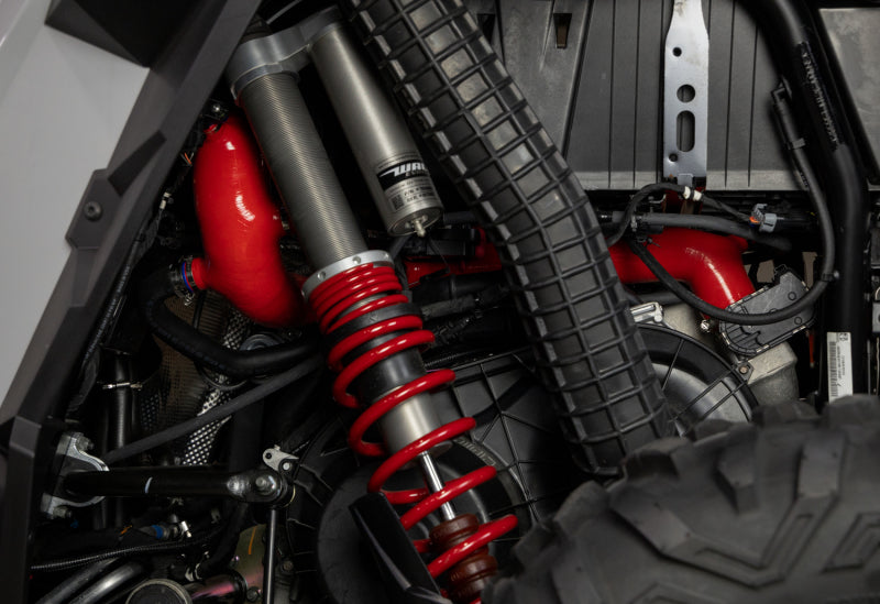 Mishimoto - Silicone Intake J-Tube, Fits Polaris RZR XP Turbo 2016+, Red - MMHOSE-RZR-16AIRD