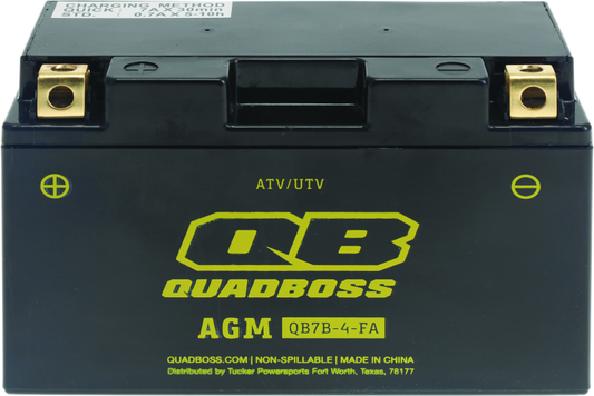 QuadBoss - QuadBoss Maintenance-Free AGM Battery QB7B-4-FA - 401377