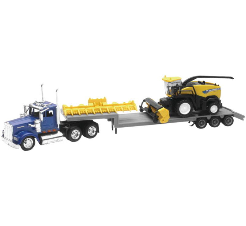 New Ray Toys - New Ray Toys Kenworth Lowboy with New Holland Harvester FR920/ Scale - 1:43 - 16133