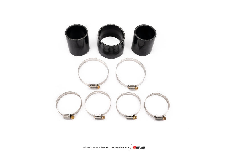 AMS - AMS Performance 15-18 BMW M3 / 15-20 BMW M4 w/ S55 3.0L Turbo Engine Charge Pipes - AMS.39.09.0001-1