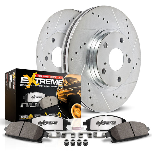 PowerStop - Power Stop 90-99 Jeep Cherokee Front Z36 Truck & Tow Brake Kit - K2119-36 - MST Motorsports