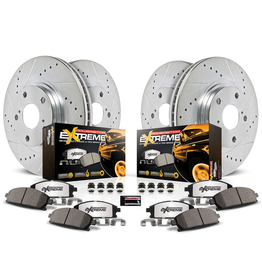 PowerStop - Power Stop 2019 Ram 1500 Front & Rear Z36 Truck & Tow Brake Kit - K8182-36