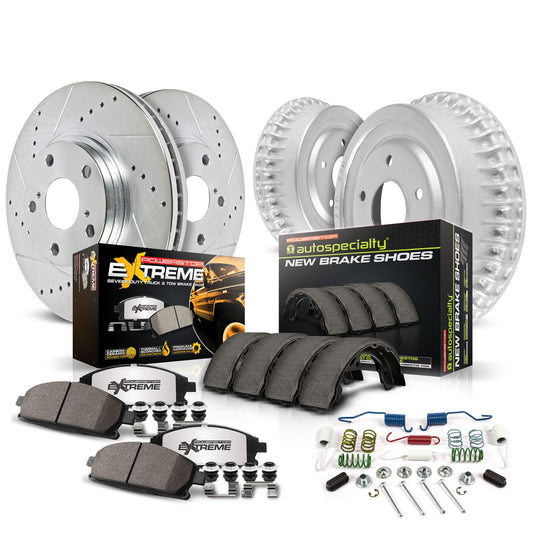 PowerStop - Power Stop 92-99 Jeep Cherokee Front & Rear Z36 Truck & Tow Brake Kit - K15073DK-36